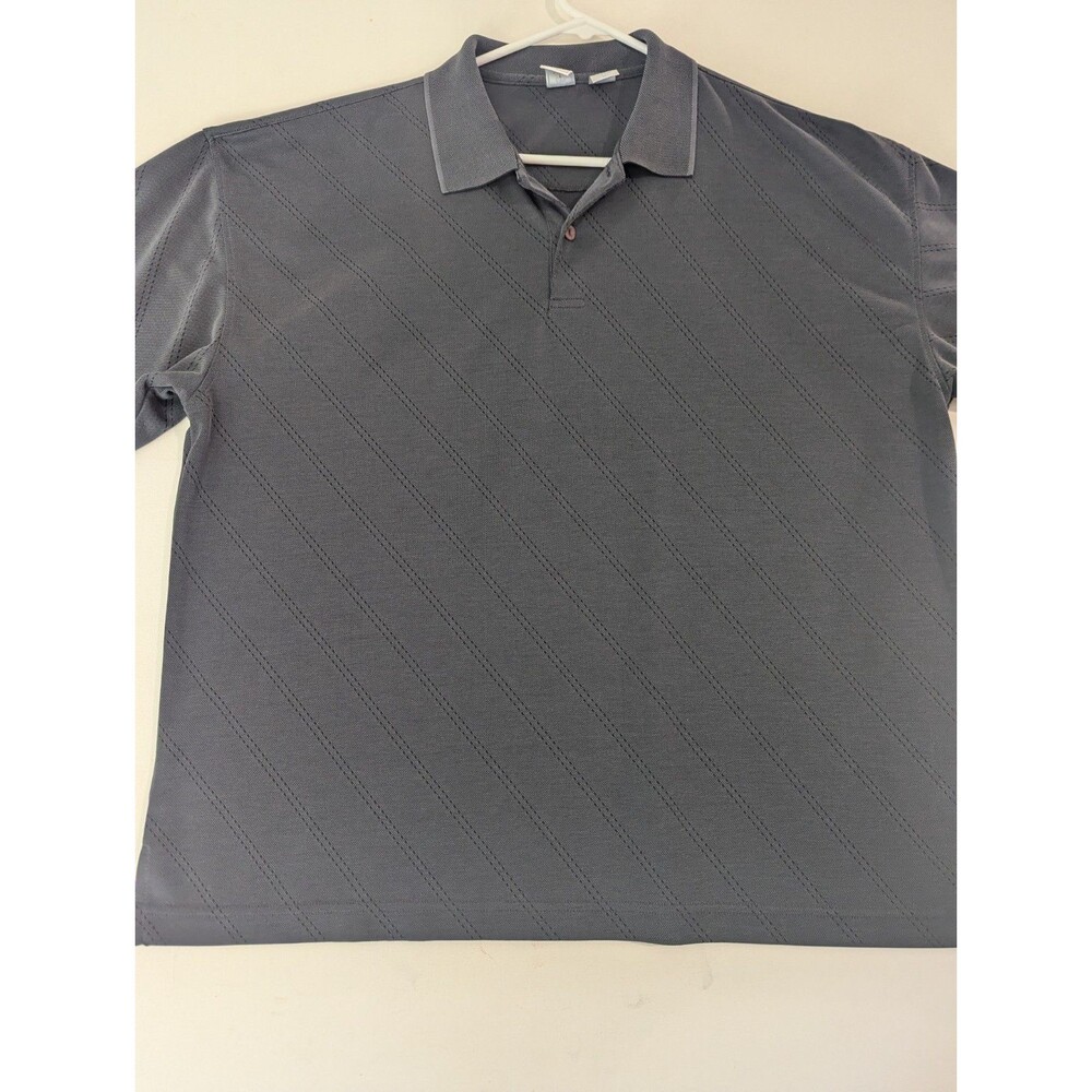 Vintage Burma Bibas Polo Shirt Men's Size XL Gray Resort Wear Golf Comfort